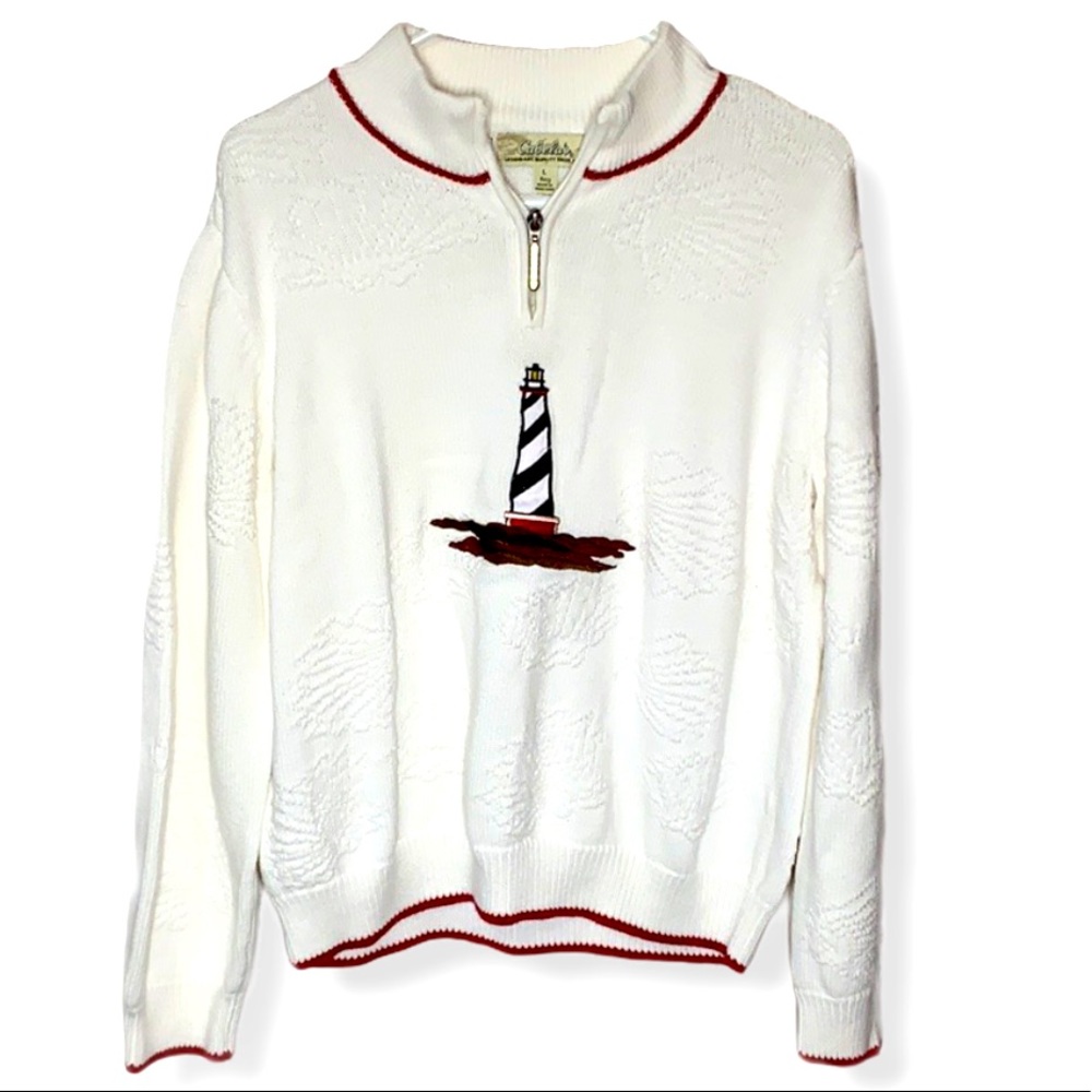 Beautiful light house sweater size 12